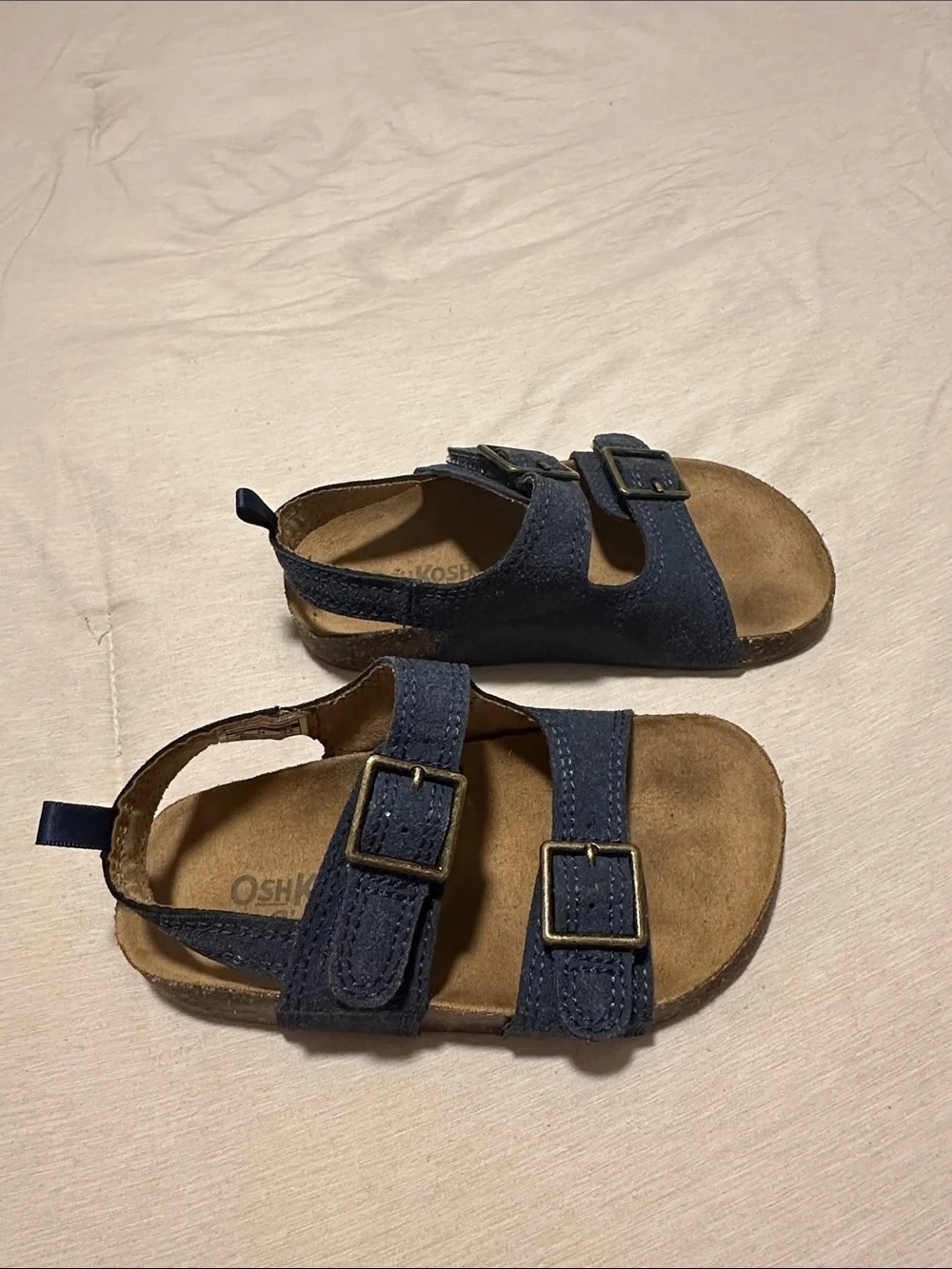 OshKosh B'gosh Navy Double-Strap Buckle Sandals